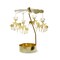 Christmas Reindeer Carousel Tealight Candle Holder Gold Metal, 3.0 x 3.0 x 5.0 inches
